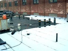Flat Roof with Brick